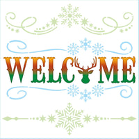 Stencil Litoarte 20x20 STXXN-025 Natal Welcome e Arabescos - Palácio da Arte