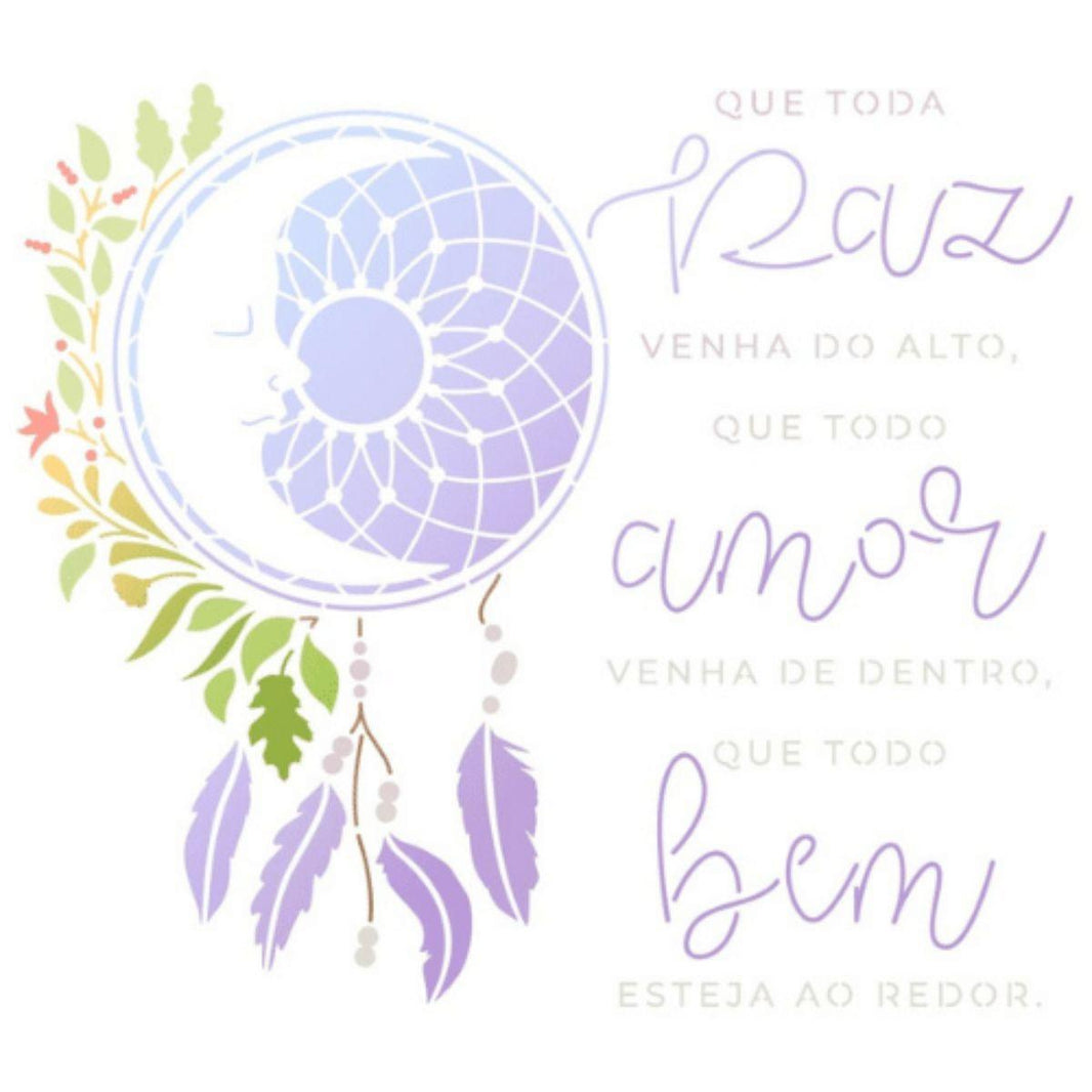 Stencil Litoarte 20x25 STR-197 Que Toda Paz Venha Do Alto - Palácio da Arte