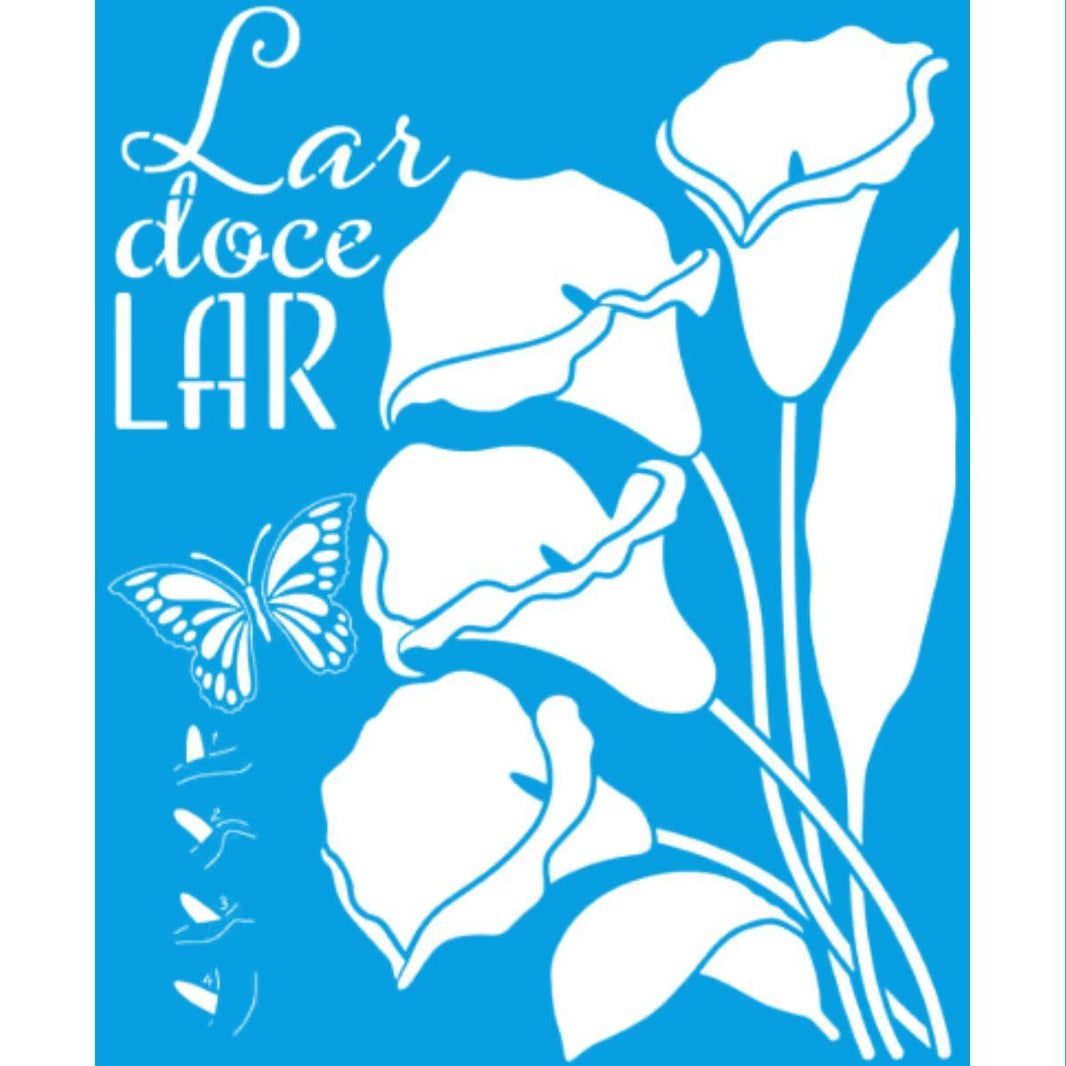 Stencil Litoarte 20x25 STR-201 Lar Doce Lar - Palácio da Arte