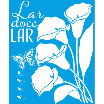 Stencil Litoarte 20x25 STR-201 Lar Doce Lar - Palácio da Arte