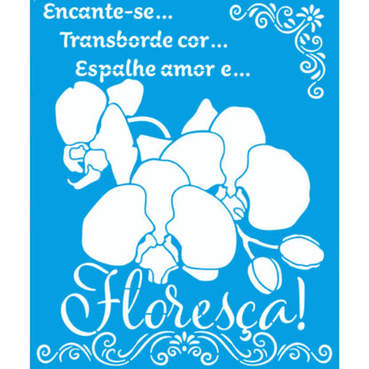 Stencil Litoarte 20x25 STR-205 Encanta-se Transborde - Palácio da Arte
