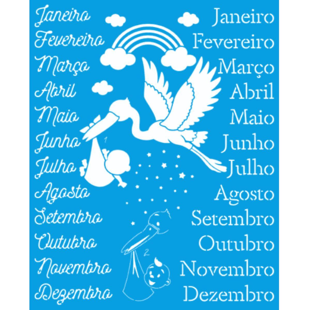 Stencil Litoarte 20x25 STR-212 Mesversário - Palácio da Arte