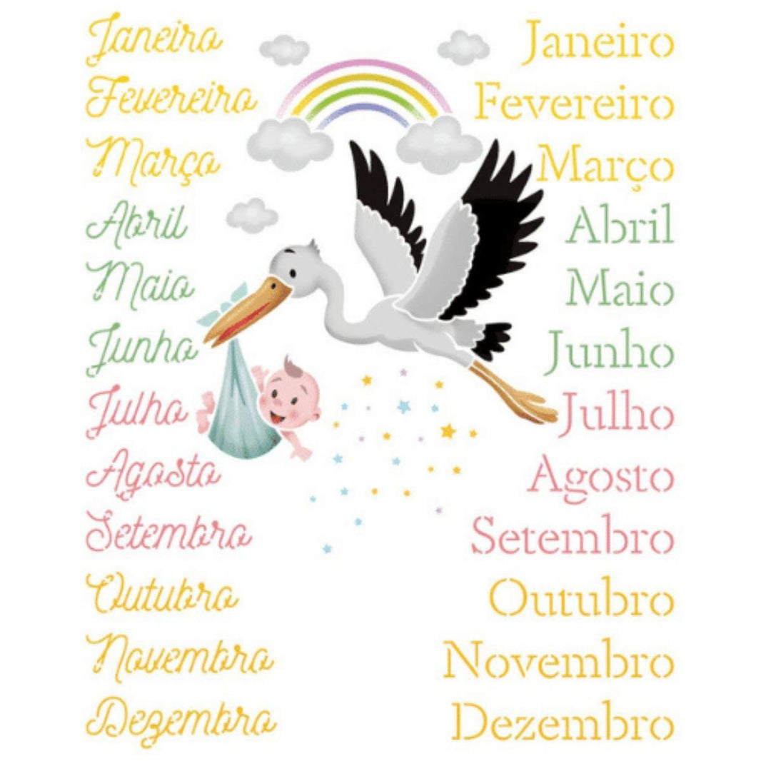Stencil Litoarte 20x25 STR-212 Mesversário - Palácio da Arte