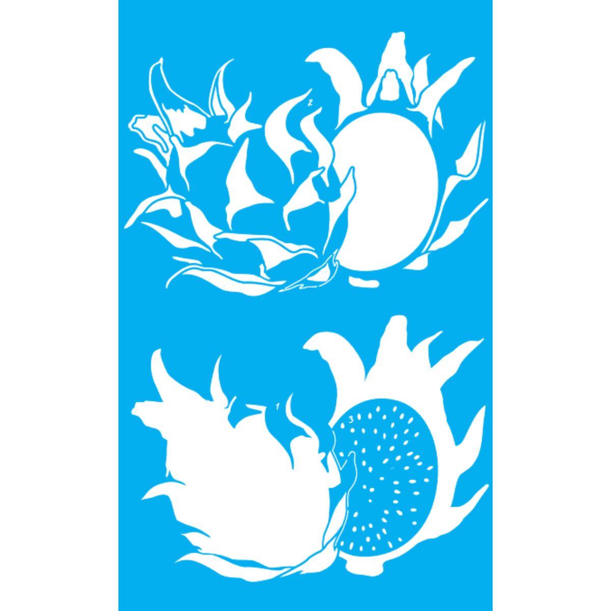 Stencil Litoarte 21x34 ST-449 Fruta Pitaya - Palácio da Arte