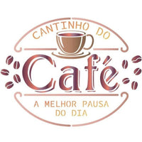 Stencil Litoarte 25x20 STR-161 Cantinho do Café - Palácio da Arte