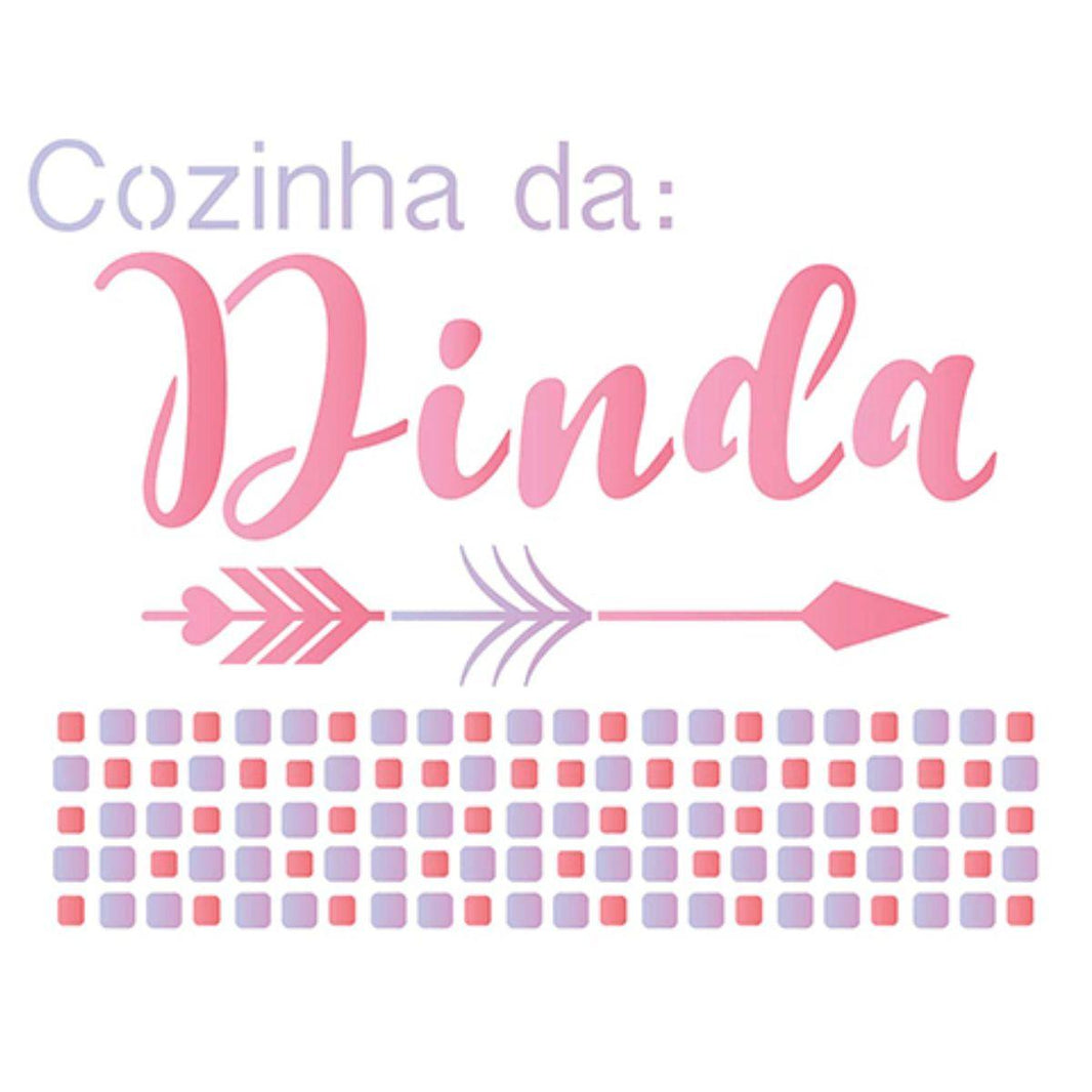 Stencil Litoarte 25x20 STR-168 Cozinha da Dinda - Palácio da Arte
