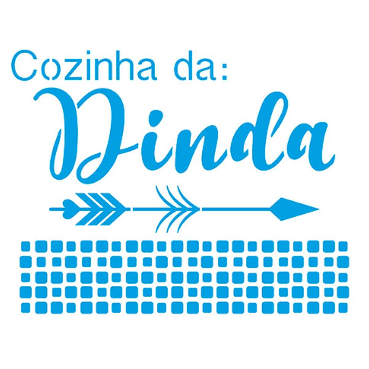 Stencil Litoarte 25x20 STR-168 Cozinha da Dinda - Palácio da Arte