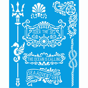 Stencil Litoarte 25x20 STR-302 Maritimo Selos - Palácio da Arte