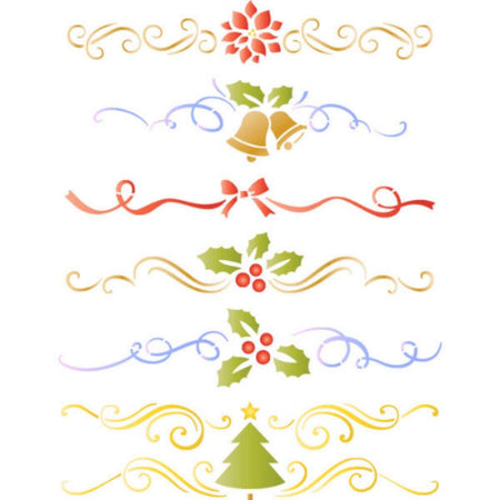 Stencil Litoarte 25x20 STRN-012 Natal Ornamentos Natalinos - Palácio da Arte