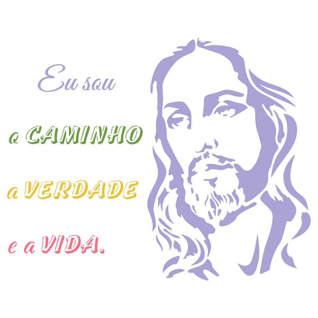 Stencil Litoarte 25x20 STRN-017 Jesus Cristo - Palácio da Arte