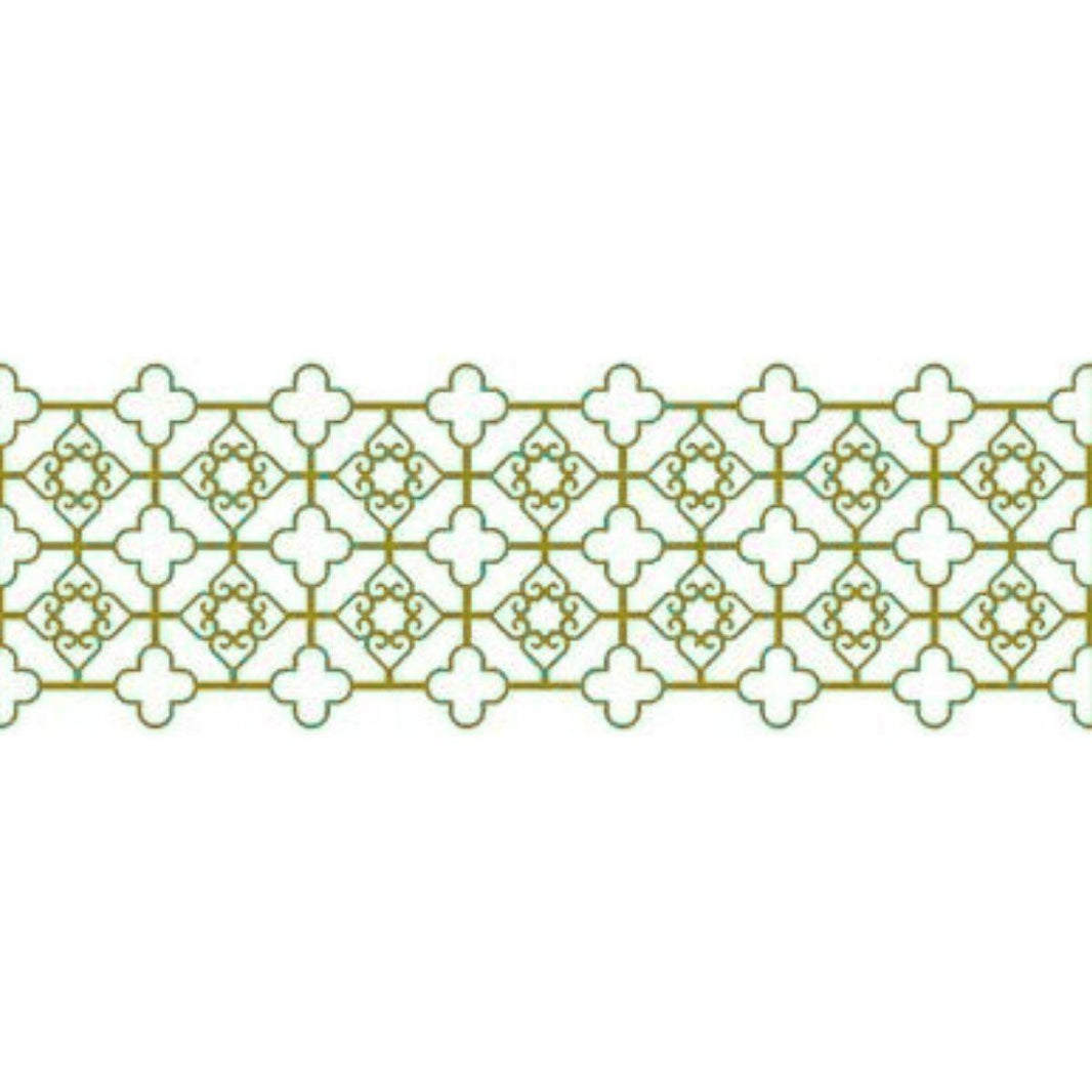 Stencil Litoarte 28x8 STAB2L-007 Azulejo Rendado - Palácio da Arte