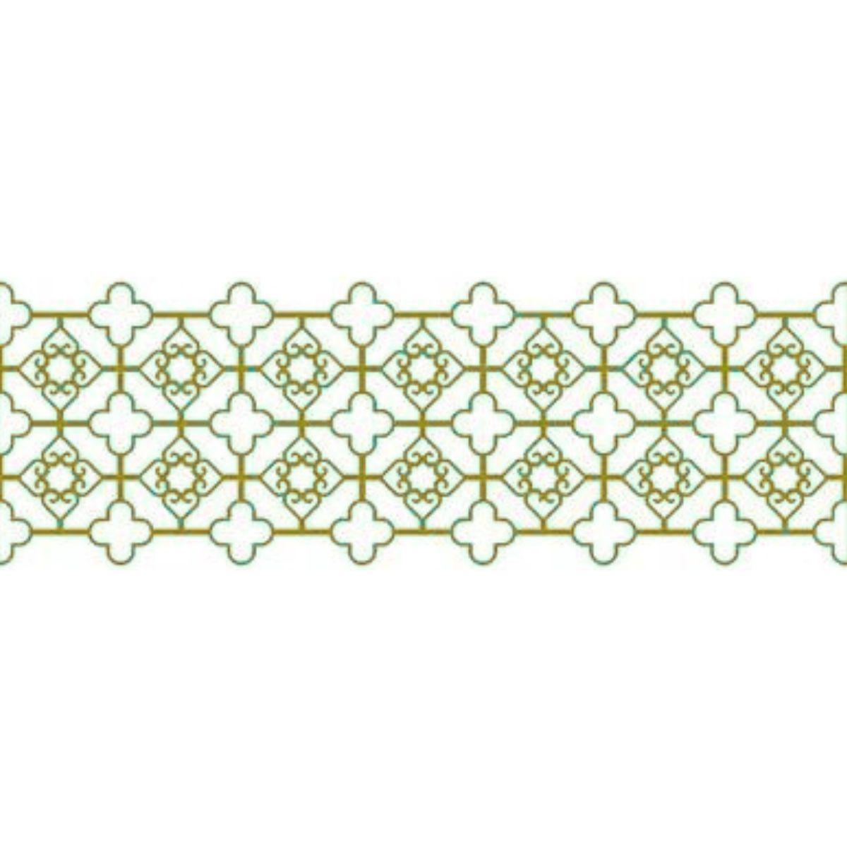 Stencil Litoarte 28x8 STAB2L-007 Azulejo Rendado - Palácio da Arte