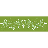 Stencil Litoarte 28x8 STE-118 Flor com Arabesco - Palácio da Arte