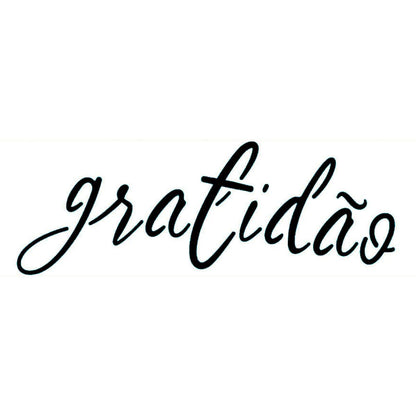 Stencil Litoarte 28x8 STE-362 Palavra Gratidão - Palácio da Arte