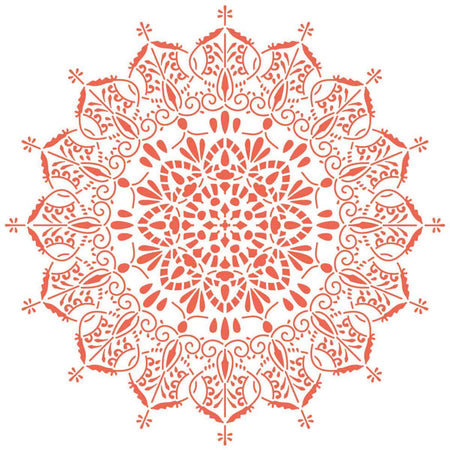 Stencil Litoarte 30x30 STQG-026 Mandala - Palácio da Arte