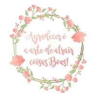 Stencil Litoarte 34x21 ST-400 Guirlanda Agradecer - Palácio da Arte