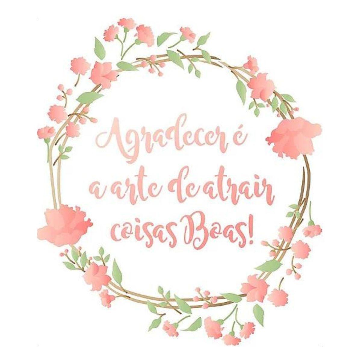 Stencil Litoarte 34x21 ST-400 Guirlanda Agradecer - Palácio da Arte