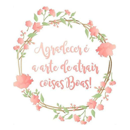 Stencil Litoarte 34x21 ST-400 Guirlanda Agradecer - Palácio da Arte