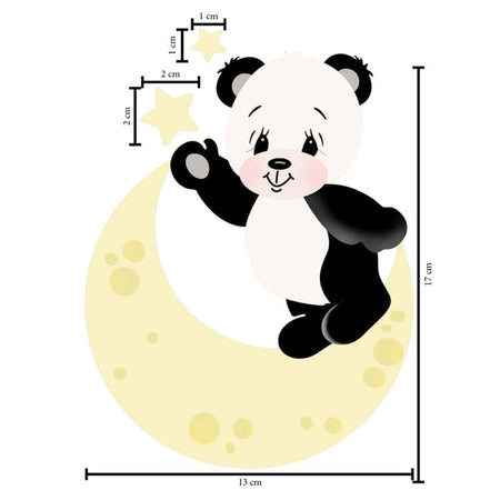 Stencil Litoarte 34x21 ST-404 Ursinho em Pé na Lua - Palácio da Arte