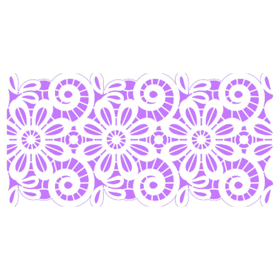 Stencil Litoarte 42x11 STAG-028 Renda Renascença Floral - Palácio da Arte