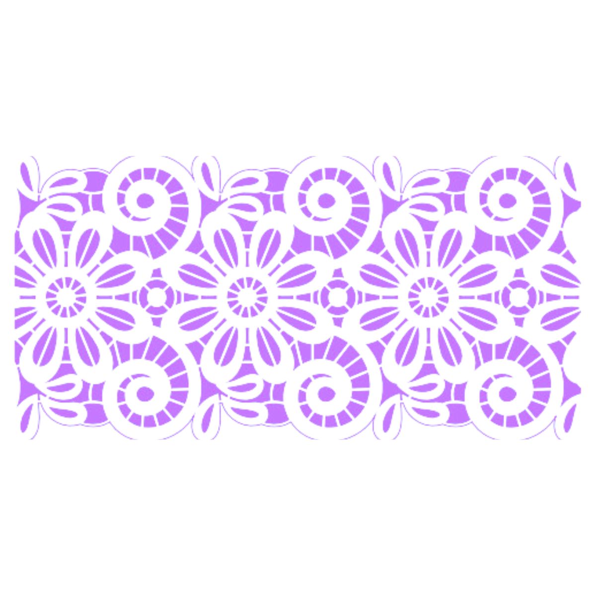 Stencil Litoarte 42x11 STAG-028 Renda Renascença Floral - Palácio da Arte