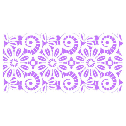Stencil Litoarte 42x11 STAG-028 Renda Renascença Floral - Palácio da Arte