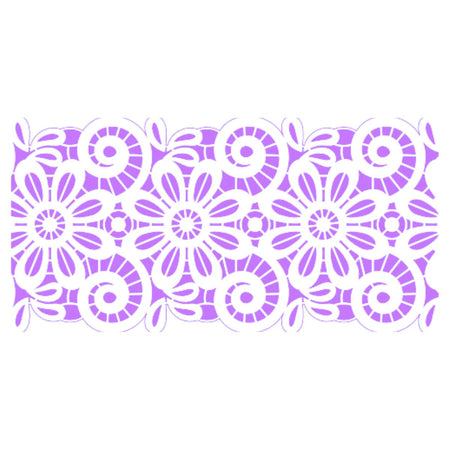 Stencil Litoarte 42x11 STAG-028 Renda Renascença Floral - Palácio da Arte