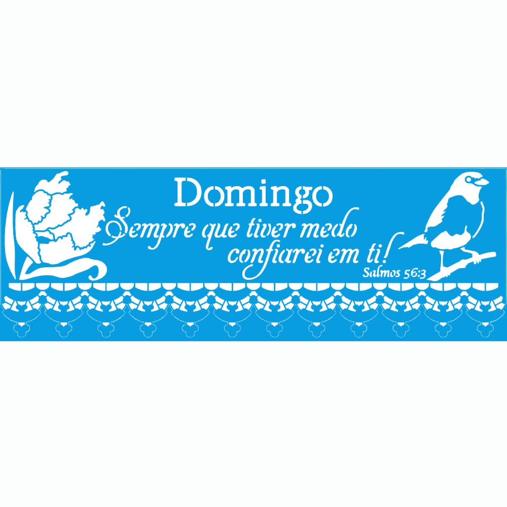 Stencil Litoarte 42x14 STGE1-009 Semaninha Flores Domingo - Palácio da Arte