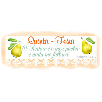 Stencil Litoarte 42x14 STGE1-013 Semaninha Frutas Quinta-feira - Palácio da Arte