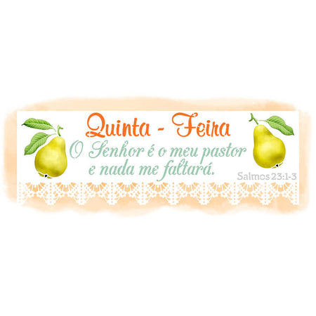 Stencil Litoarte 42x14 STGE1-013 Semaninha Frutas Quinta-feira - Palácio da Arte
