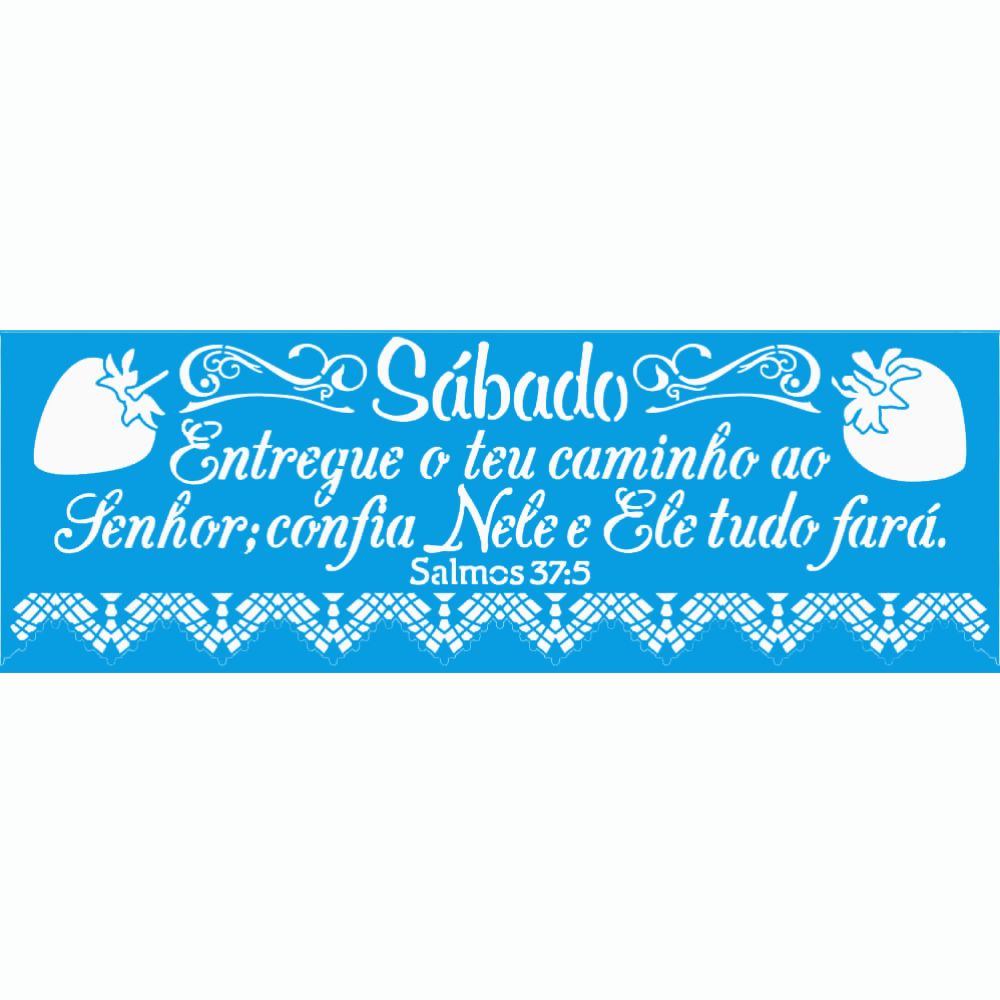 Stencil Litoarte 42x14 STGE1-015 Semaninha Frutas Sábado - Palácio da Arte