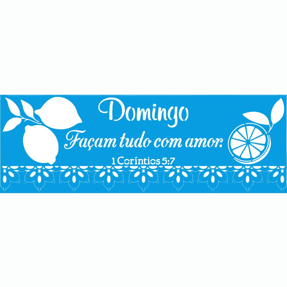 Stencil Litoarte 42x14 STGE1-016 Semaninha Frutas Domingo - Palácio da Arte