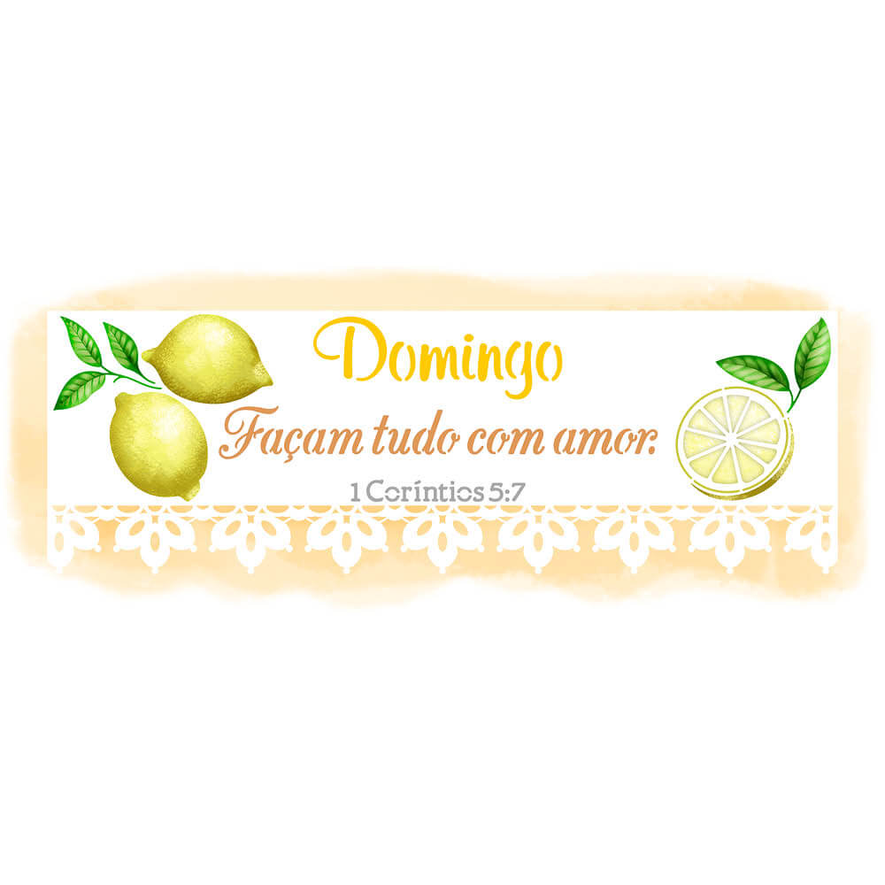 Stencil Litoarte 42x14 STGE1-016 Semaninha Frutas Domingo - Palácio da Arte