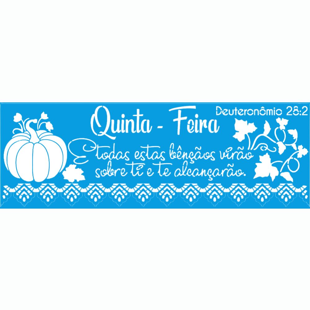 Stencil Litoarte 42x14 STGE1-020 Semaninha Legumes Quinta-feira - Palácio da Arte