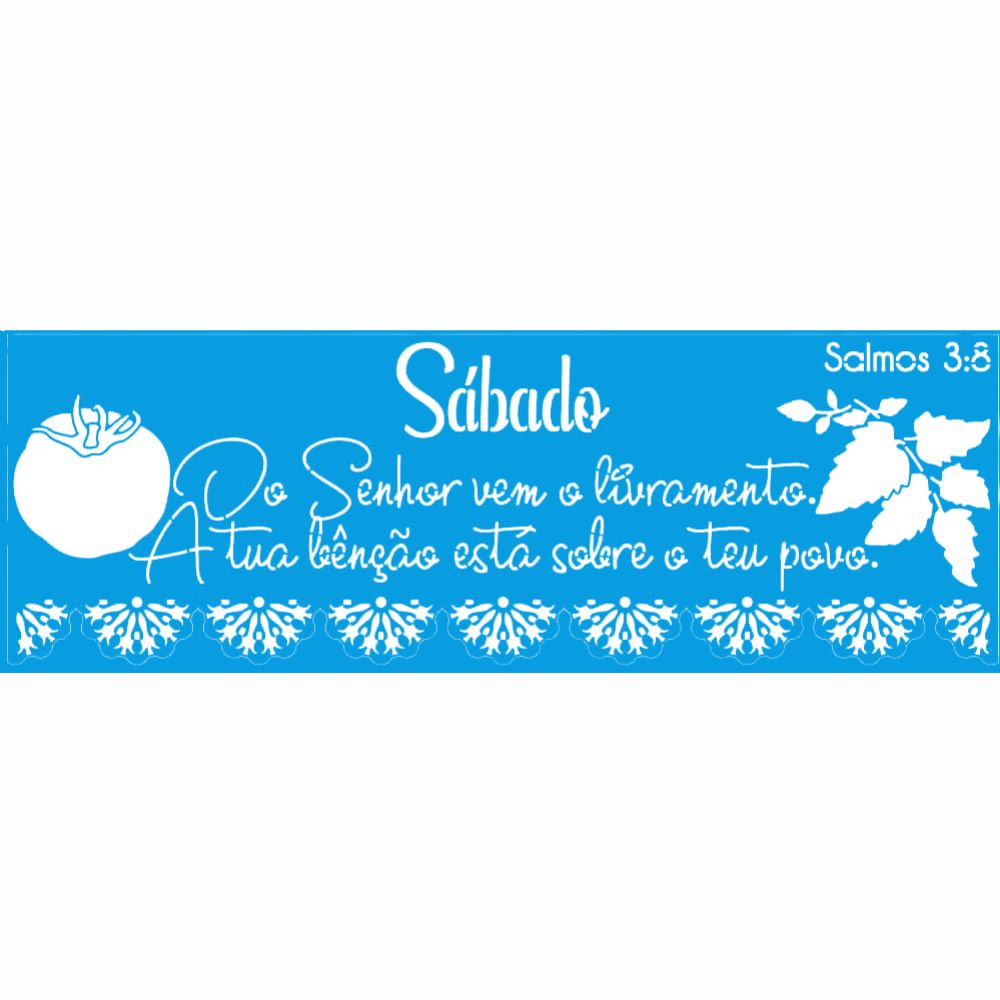 Stencil Litoarte 42x14 STGE1-022 Semaninha Legumes Sábado - Palácio da Arte