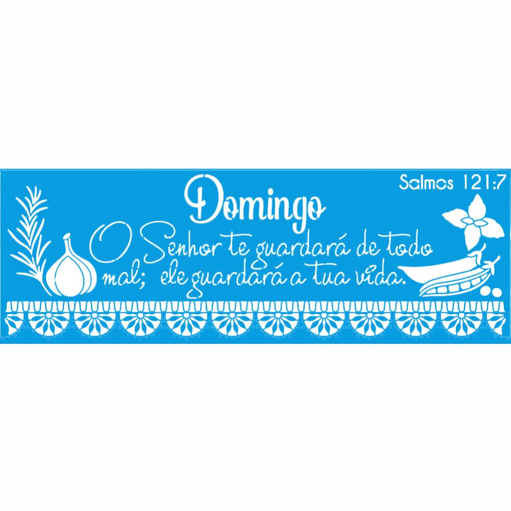 Stencil Litoarte 42x14 STGE1-023 Semaninha Legumes Domingo - Palácio da Arte