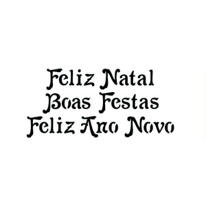 Stencil Litoarte 6x17 STNP-008 Natal Feliz Natal e Boas Festas - Palácio da Arte