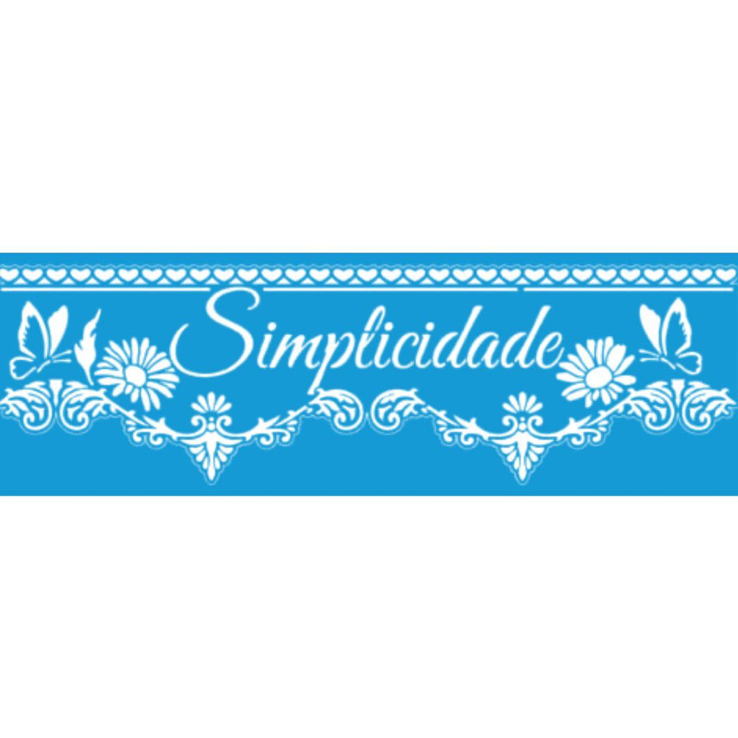 Stencil Litoarte 8x28 STAB2-039 Barrado Simplicidade - Palácio da Arte