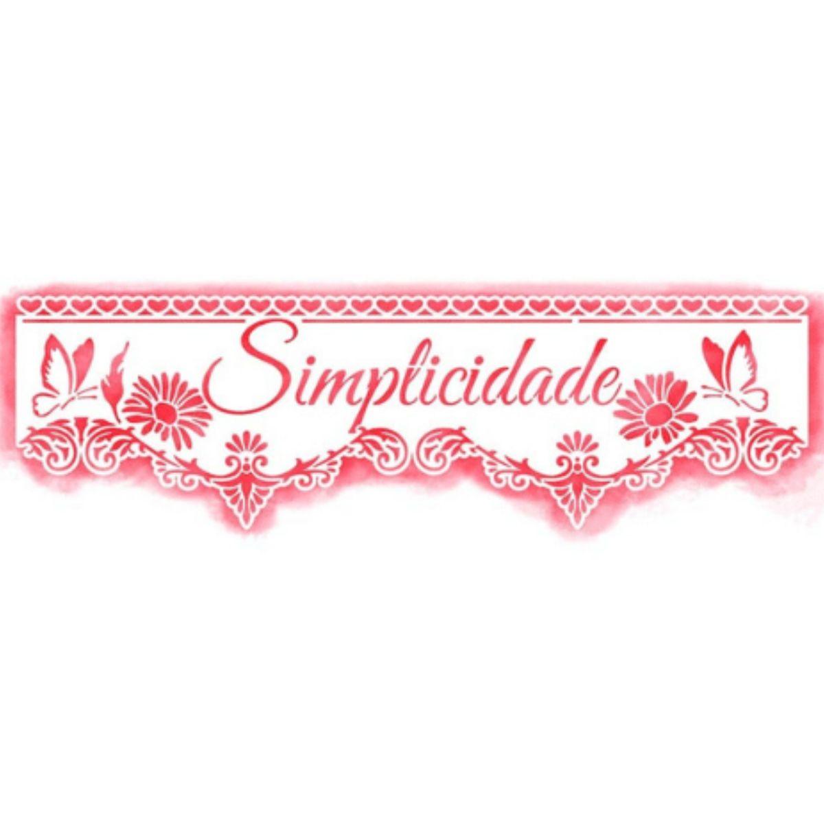 Stencil Litoarte 8x28 STAB2-039 Barrado Simplicidade - Palácio da Arte