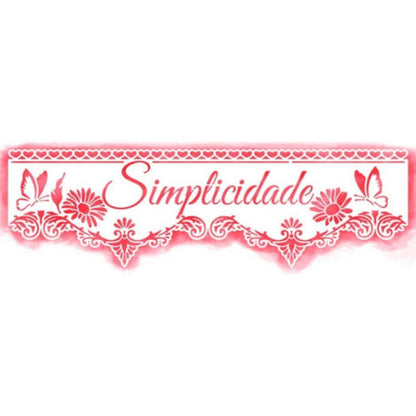 Stencil Litoarte 8x28 STAB2-039 Barrado Simplicidade - Palácio da Arte