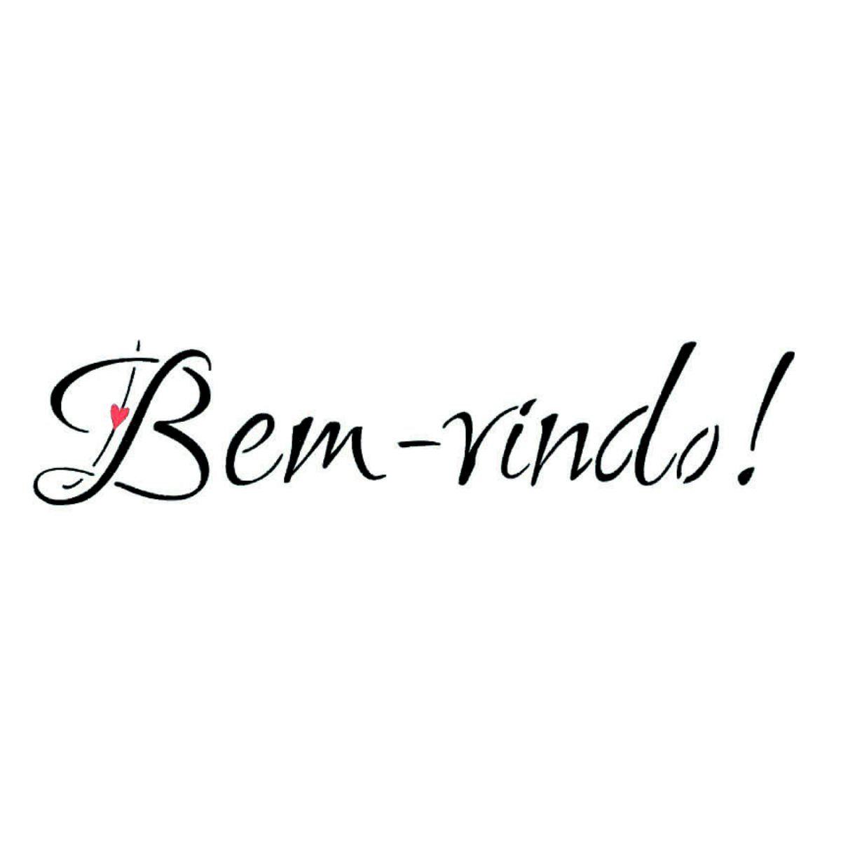 Stencil Litoarte 8x28 STE-104 Bem-Vindo - Palácio da Arte