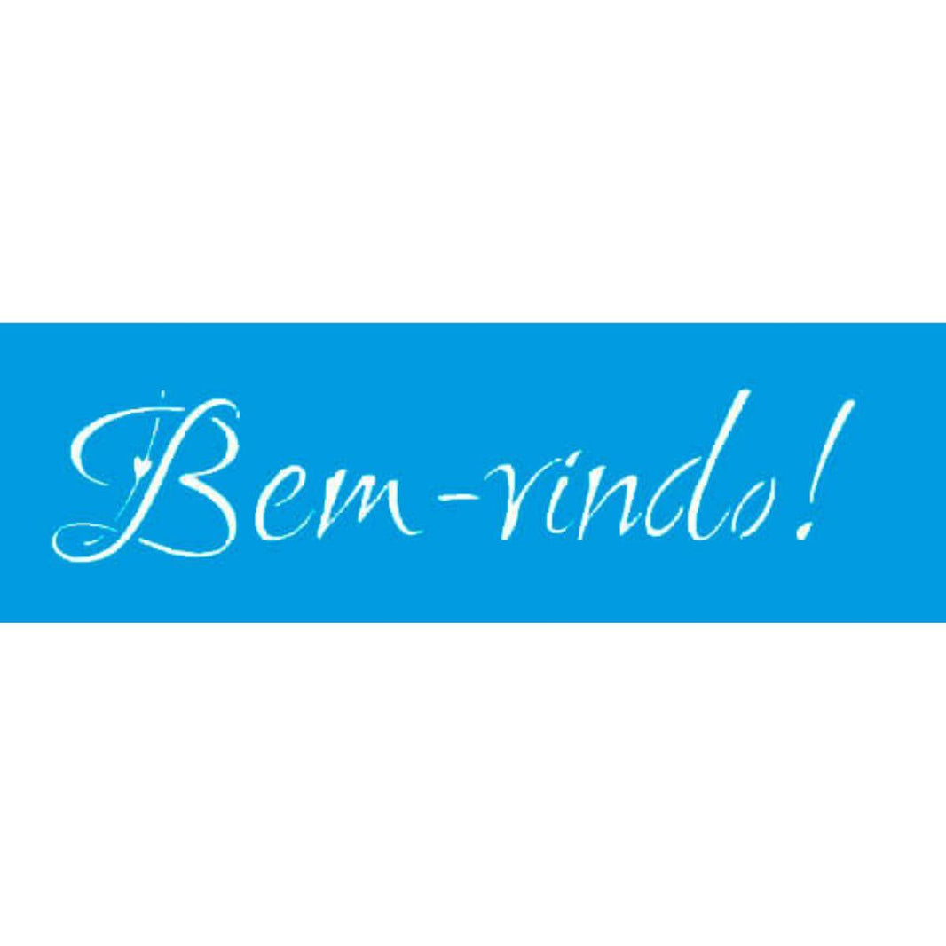 Stencil Litoarte 8x28 STE-104 Bem-Vindo - Palácio da Arte