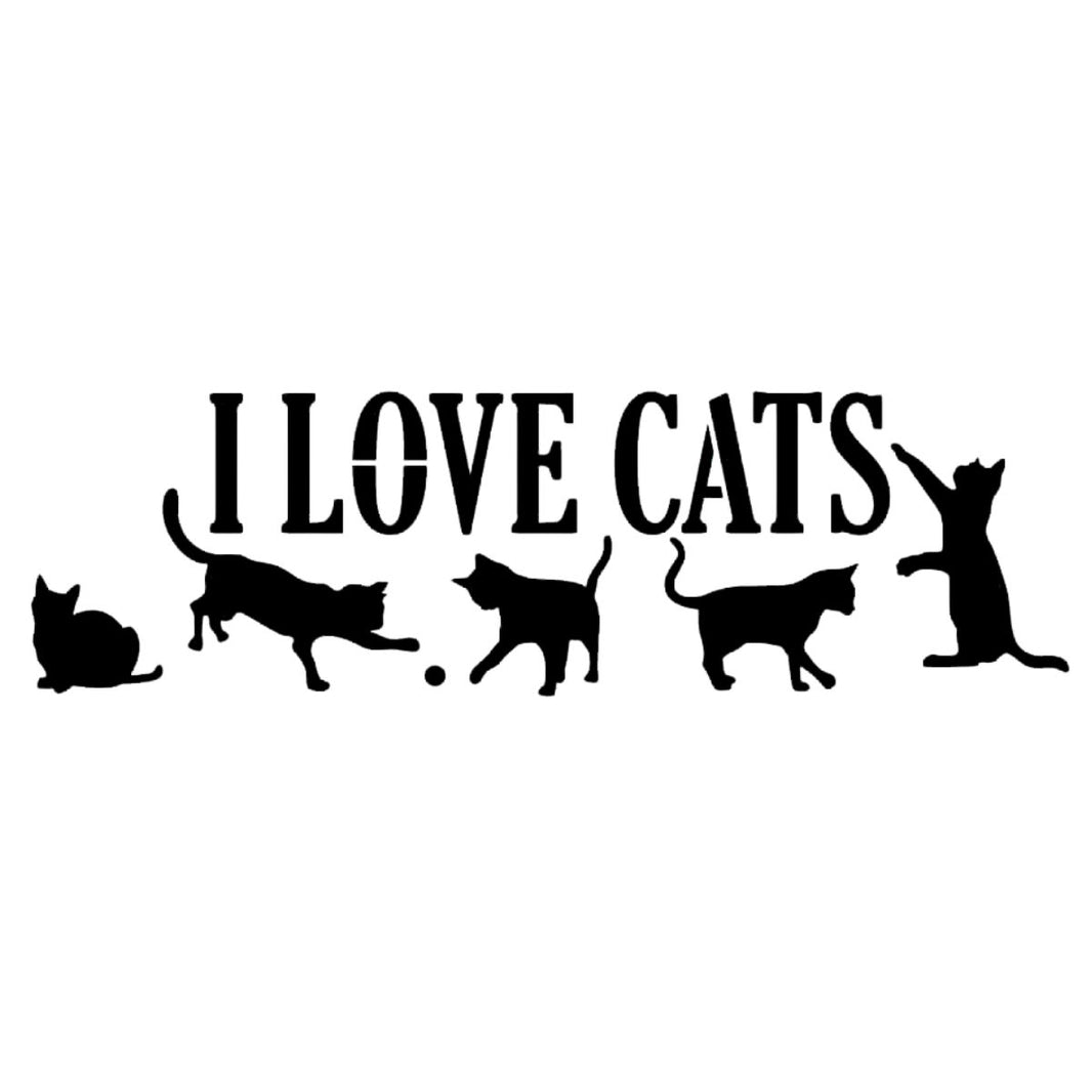Stencil Litoarte 8x28 STE-429 Cats - Palácio da Arte