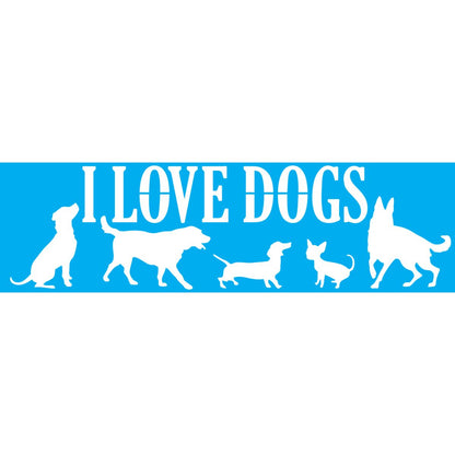 Stencil Litoarte 8x28 STE-431 Dogs - Palácio da Arte