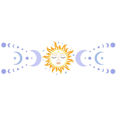 Stencil Litoarte 8x28 STE-433 Esotérico Sol e Lua - Palácio da Arte