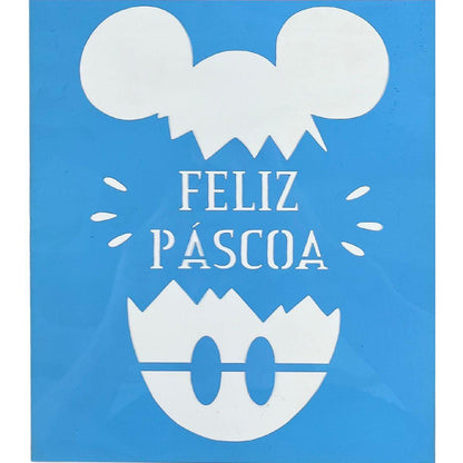 Stencil Litocart 20x25 LSGP-009 Feliz Páscoa Ovo abrindo - Palácio da Arte