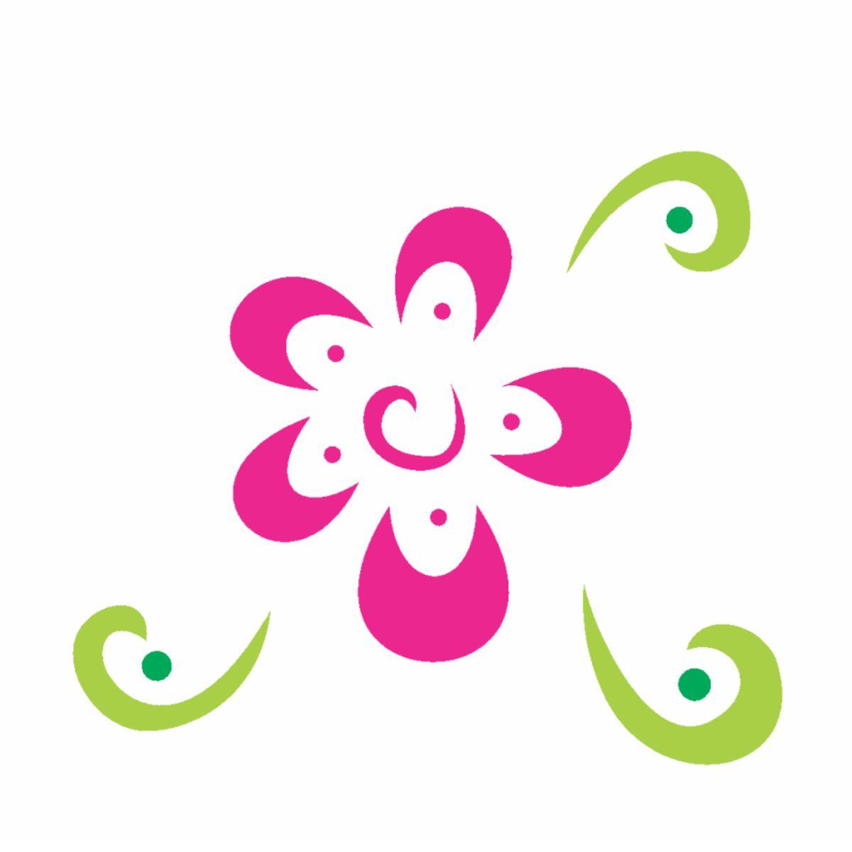 Stencil OPA 10x10 0363 Flor Estilizada III - Palácio da Arte