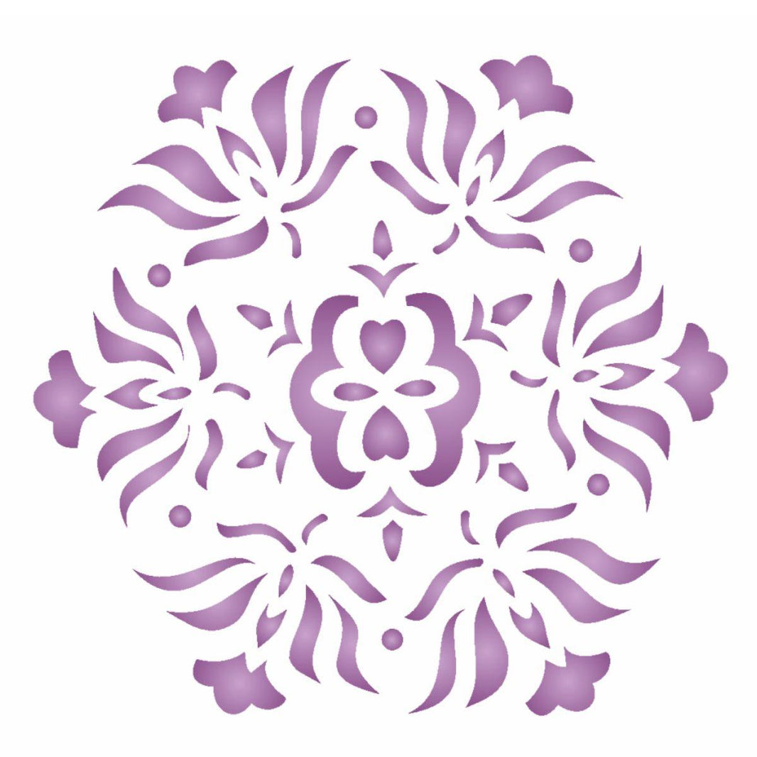 Stencil OPA 10x10 0458 Mandala Flor Pequeno - Palácio da Arte