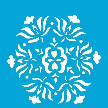 Stencil OPA 10x10 0458 Mandala Flor Pequeno - Palácio da Arte