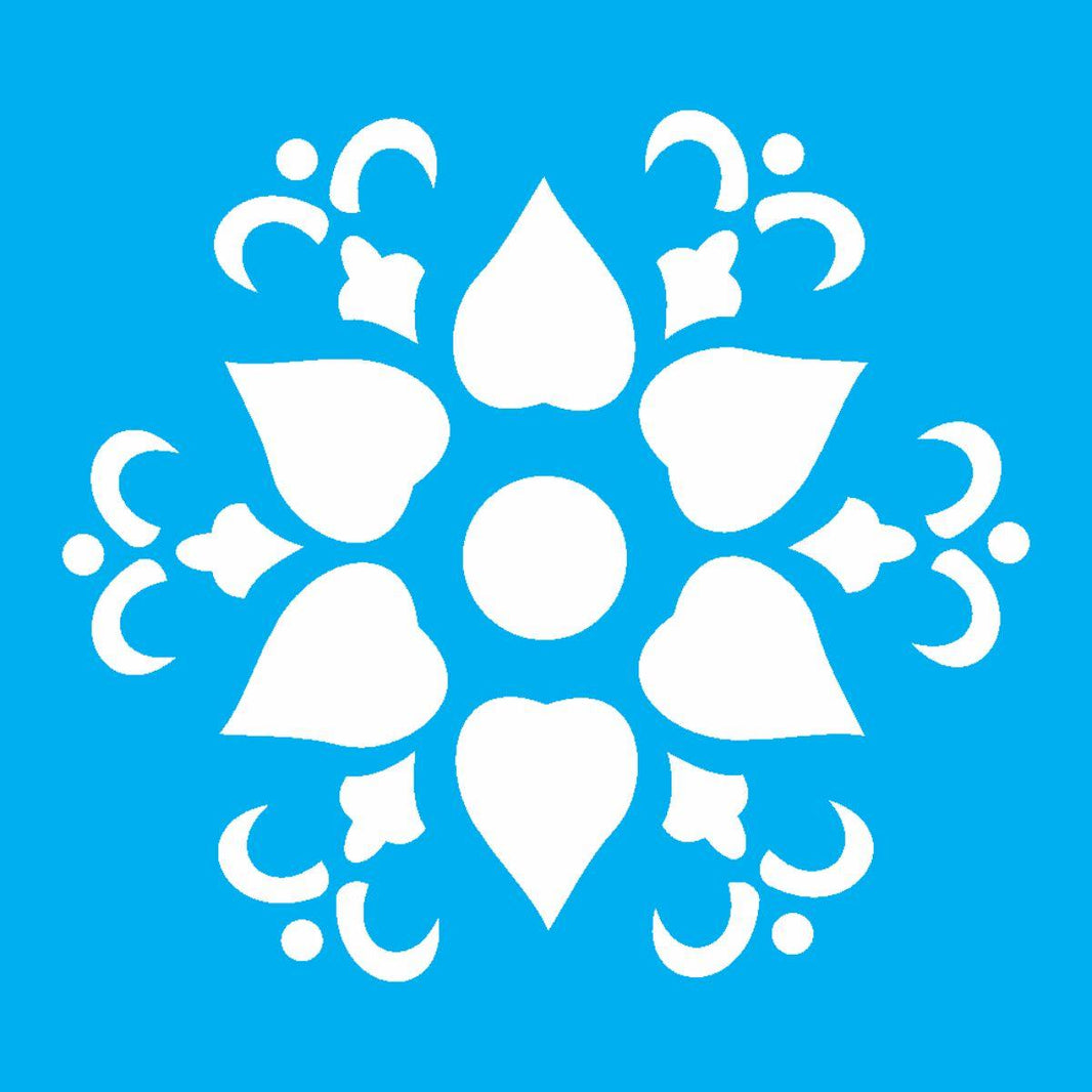Stencil OPA 10x10 1310 Mandala Flor - Palácio da Arte